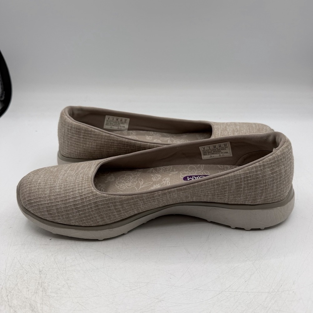 Skechers Microburst Darling Dash Shoes Womens 8 Taupe Lightweight Slip On Shoes - Picture 3 of 11